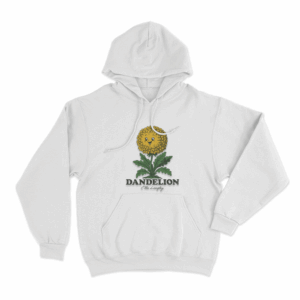 Groovy Dandelion Unisex Hoodie White