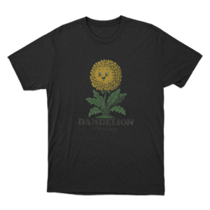 Groovy Dandelion Unisex T Shirt Black